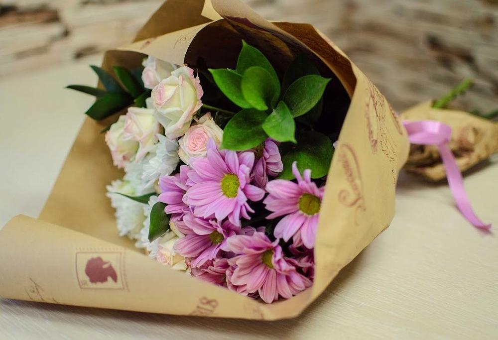 Букет цветов из: Розы и Хризантемы в Глухово