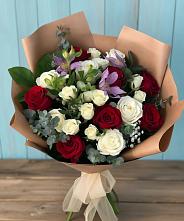 Букет цветов из:  Розы и Альстромерии в Глухово