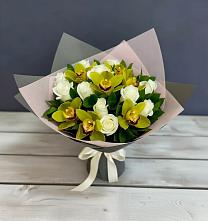 Букет цветов из:  Орхидеи и Розы в Глухово