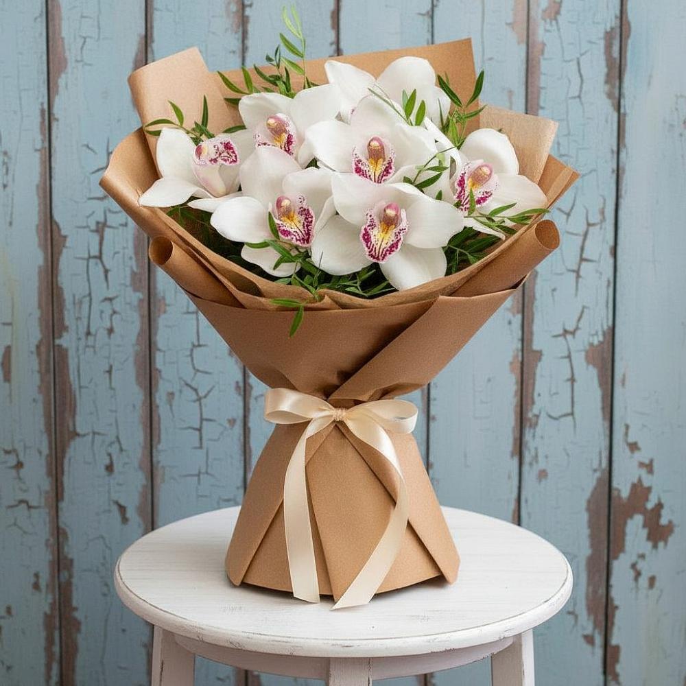 Букет цветов из: Орхидеи и Розы в Глухово