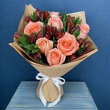 Букет цветов из:  Розы и Альстромерии в Глухово