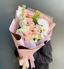 Букет цветов из:  Хризантемы и Розы в Глухово