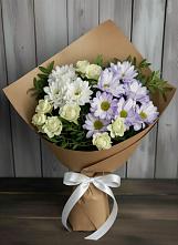 Букет цветов из:  Хризантемы и Розы в Глухово