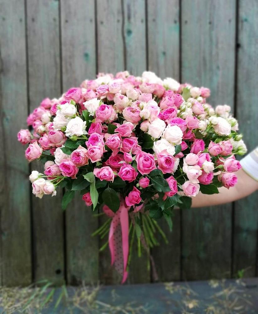 Букет Розовые кустовые розы Натали и Лав Лидия в Глухово