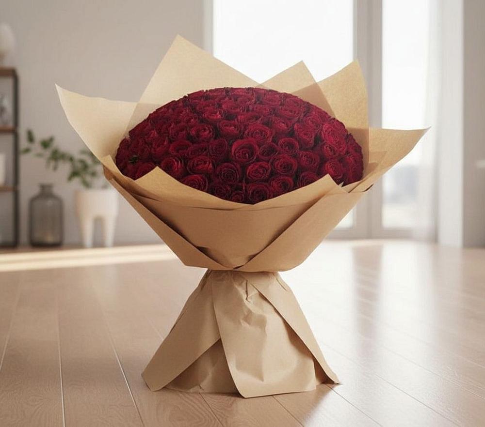 Букет 101 Красная роза в Глухово
