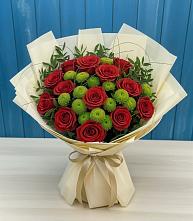 Букет цветов из:  Розы и Хризантемы в Глухово