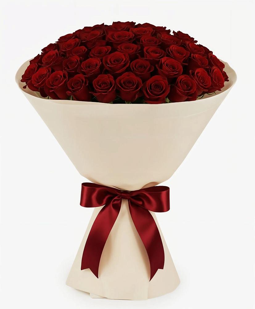 Букет 101 Бордовая роза Блэк Бакарра в Глухово