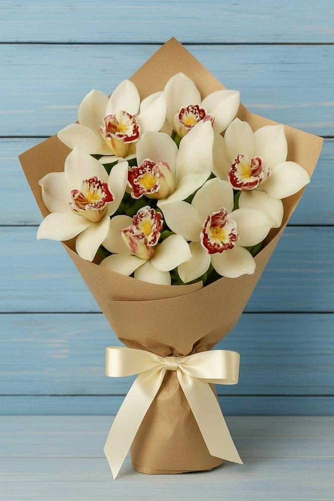 Букет цветов из: Орхидеи и Розы в Глухово