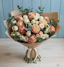 Букет цветов из:  Альстромерии и Розы в Глухово